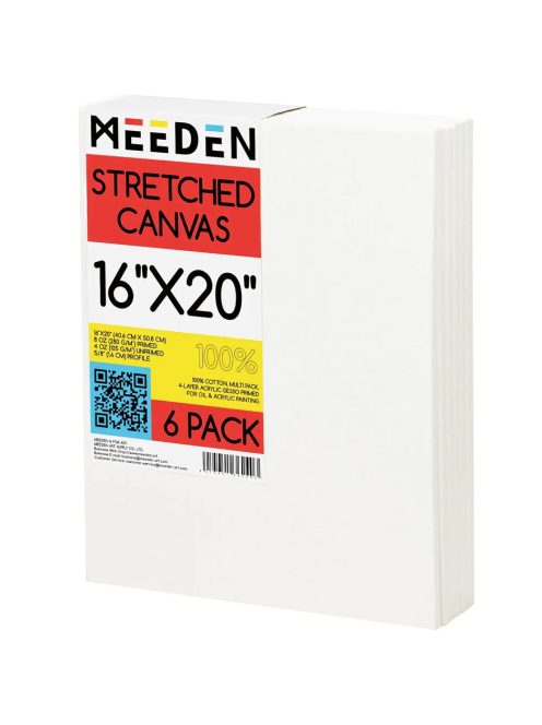 	 M-ART keretre feszített festővászon, 280 gr, 100% pamutból, négyszer alapozott - 40 x 50 cm