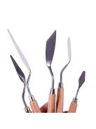 Festőkés készlet - MEEDEN Painting Mixing Scraper, 5 Pcs Artist Stainless Steel Painting Knife Set