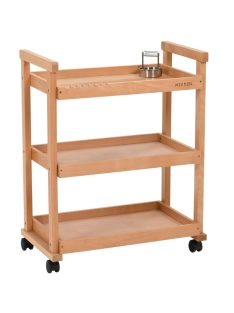   Festőkocsi, natúr, 3 polcos - MEEDEN 3-Tier Storage Art Cart