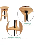Rajz- és Festőasztal, állítható rajzszékkel - MEEDEN Natural Wood Drafting Table & Stool Set