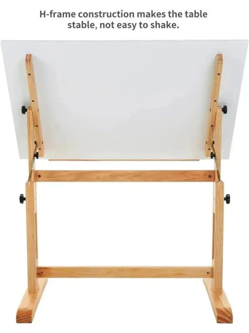 Rajz- és Festőasztal, állítható - MEEDEN Natural Wood Drafting Table