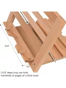 Festőállvány bükkfából - MEEDEN H-Frame Adjustable Studio Tabletop Easel