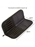 Ecsettartó, kitámasztható 38cm hosszú - MEEDEN Mesh Paint Brushes Case Zippered Brush Holder, Black