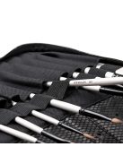Ecsettartó, kitámasztható 29cm hosszú - MEEDEN Mesh Paint Brushes Case Zippered Brush Holder, Black