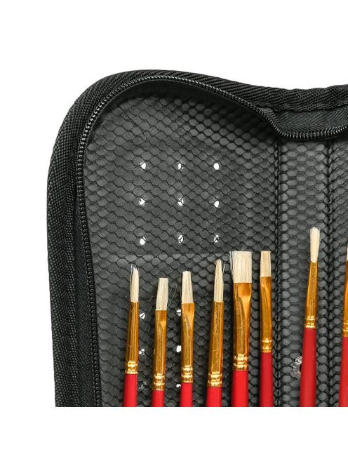 Ecsettartó, kitámasztható 29cm hosszú - MEEDEN Zippered Brush Holder