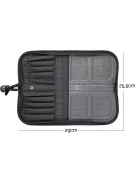 Ecsettartó, kitámasztható 29cm hosszú - MEEDEN Zippered Brush Holder