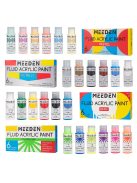 Akrilfesték készlet - MEEDEN Fluid Acrylic Paint Set 24x60ml