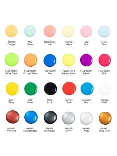   Akrilfesték készlet - MEEDEN Fluid Acrylic Paint Set 24x60ml