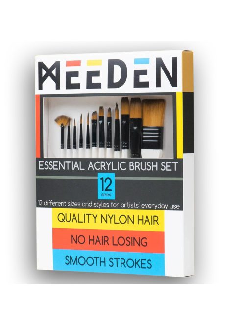 Ecsetkészlet - MEEDEN 12 Pcs Acrylic Paint Brushes Set