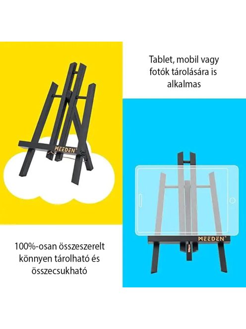 Asztali Festőállvány, fekete fenyő - MEEDEN A-Frame Tabletop Easel 40,5cm