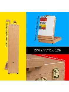   MEEDEN Art Akrilfestő készlet - 24x60 ml fluid akril  - Asztali dobozos festőállvánnyal