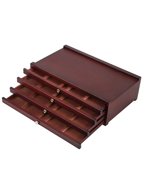 Festődoboz, dió - MEEDEN 4-Drawer Art Supply Storage Box