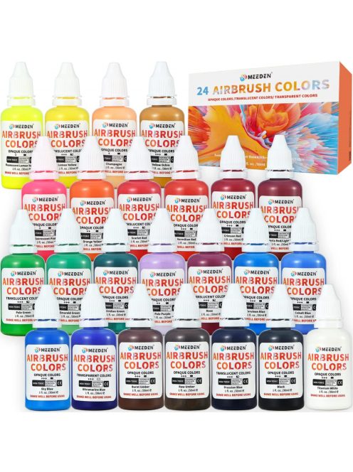 M-ART Airbrush festék készlet, 24 színű