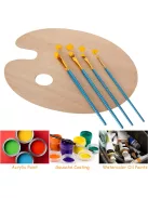 Színkeverő paletta fából, ovális - MEEDEN Wooden Palette 10,8x8,2x0,14 inch - Oval