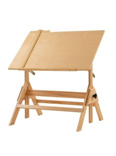   Rajz- és Festőasztal, Natúr - MEEDEN Vintage Wood Drafting Table, Natural