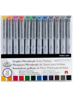   Pigment Marker készlet - Royal & Langnickel Microbrush Artist Markers  - 12 színű készlet