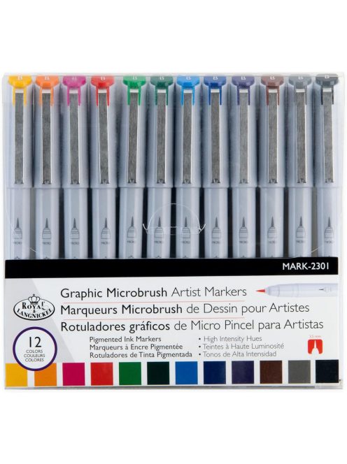 Pigment Marker készlet - Royal & Langnickel Microbrush Artist Markers  - 12 színű készlet