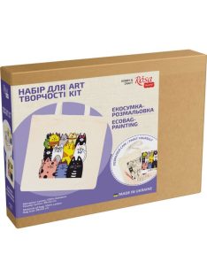 Kifestő készlet vászontáskára 38x42 cm, Számozott - Akrilfestékkel, ecsetekkel, felnőtteknek - Sok sok cica