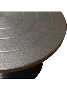 18 cm-es szobrász korong, nagy teherbírású fémszerkezetű forgótányér golyóscsapágyakkal agyagozáshoz és egyéb hobbitechnikákhoz