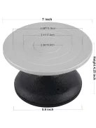 18 cm-es szobrász korong, nagy teherbírású fémszerkezetű forgótányér golyóscsapágyakkal agyagozáshoz és egyéb hobbitechnikákhoz