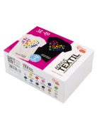 Textilfesték készlet - Rósa Talent HEART - 12 x 20 ml tégelyes - kartondobozban