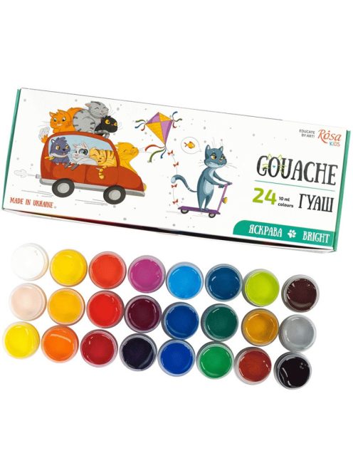 Tempera készlet iskolásoknak, 24 x 10 ml - Rósa Start Kids