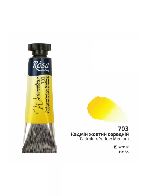 Rósa Gallery akvarell festék - tubus 10 ml - Kadmium középsárga 703