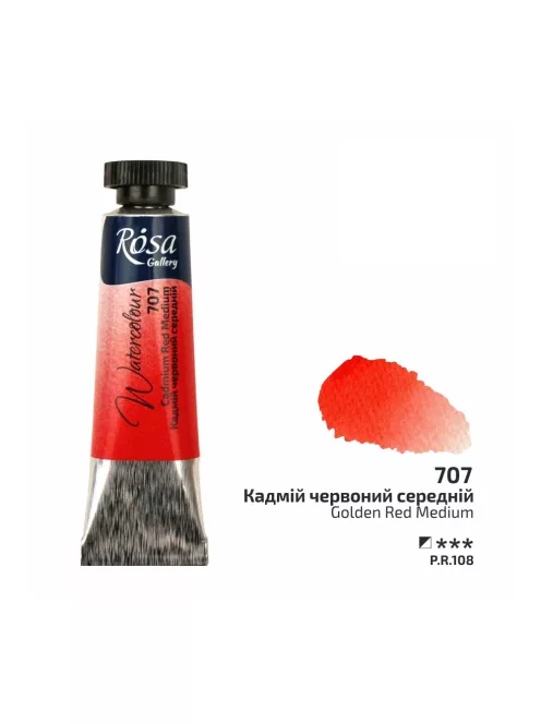 Rósa Gallery akvarell festék - tubus 10 ml - Kadmiumvörös médium 707
