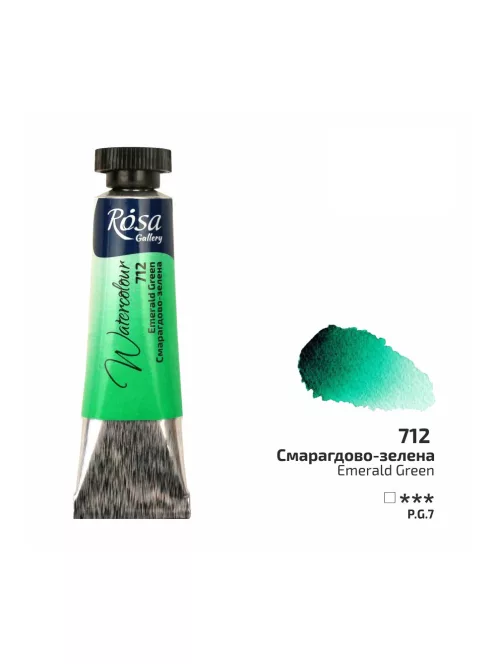 Rósa Gallery akvarell festék - tubus 10 ml - Smaragd 712