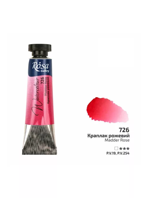 Rósa Gallery akvarell festék - tubus 10 ml - Madder rózsaszín 726