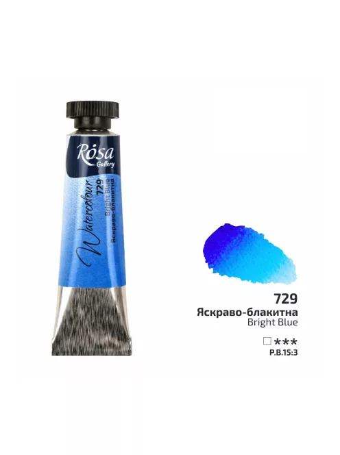 Rósa Gallery akvarell festék - tubus 10 ml - Fényes kék 729