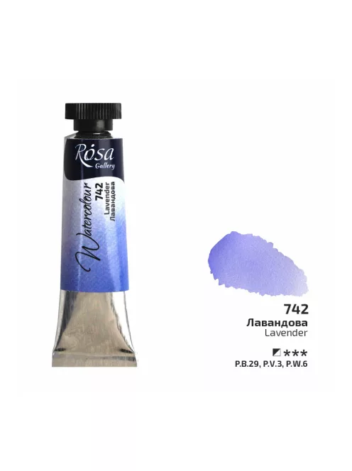 Rósa Gallery akvarell festék - tubus 10 ml - Levendula 742