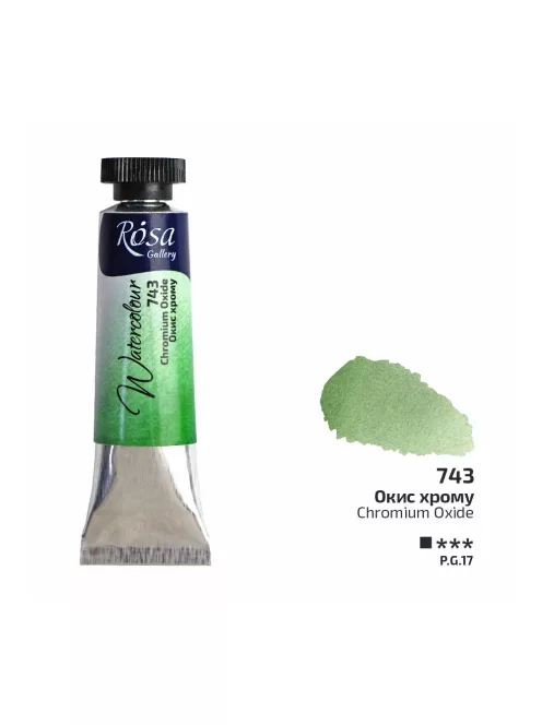 Rósa Gallery akvarell festék - tubus 10 ml - Krómoxidzöld 743