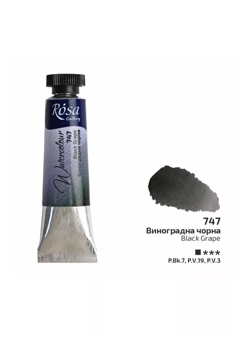 Rósa Gallery akvarell festék - tubus 10 ml - Fekete szőlő 747