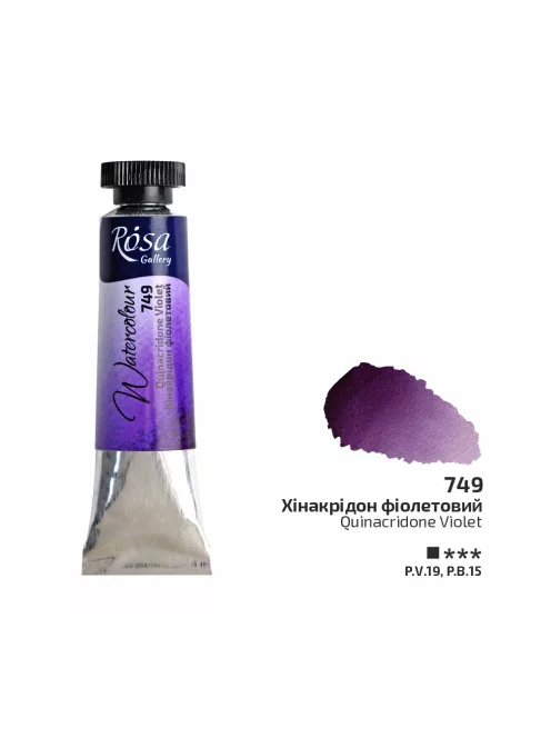 Rósa Gallery akvarell festék - tubus 10 ml - Kinakridon ibolya 749