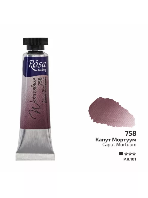 Rósa Gallery akvarell festék - tubus 10 ml - Caput Mortuum 758