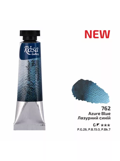 Rósa Gallery akvarell festék - tubus 10 ml - Azurkék 762