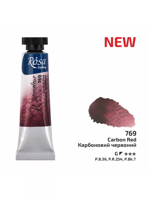 Rósa Gallery akvarell festék - tubus 10 ml - Karbonvörös 769