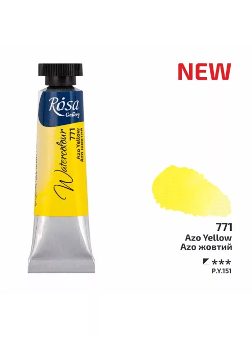 Rósa Gallery akvarell festék - tubus 10 ml - Azo sárga 771