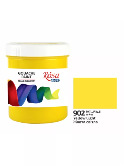 Rósa Gouache Studio színenként - 100 ml tégelyes - Világos sárga 902