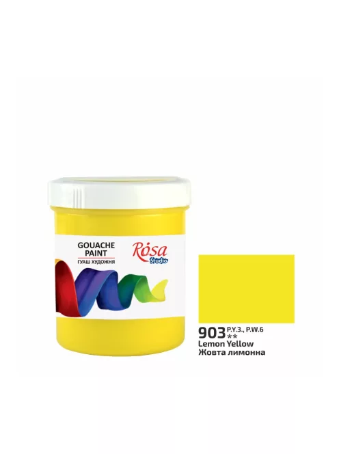 Rósa Gouache Studio színenként - 100 ml tégelyes - Citromsárga