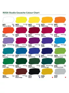 Rósa Gouache Studio színenként - 100 ml tégelyes - Citromsárga