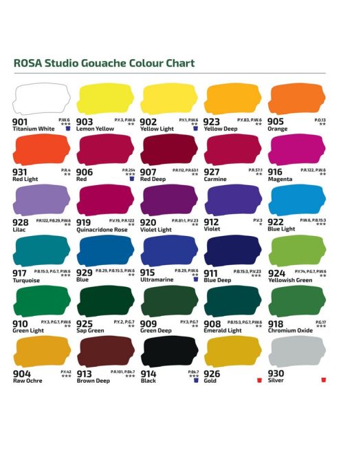 Rósa Gouache Studio színenként - 100 ml tégelyes - Citromsárga