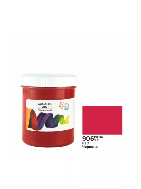 Rósa Gouache Studio színenként - 100 ml tégelyes - Vörös - 906