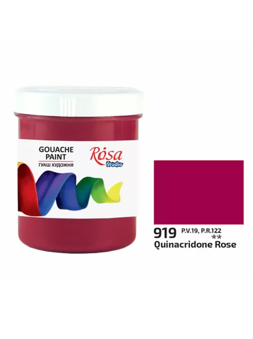 Rósa Gouache Studio színenként - 100 ml tégelyes - Kinakridon Rózsa - 919