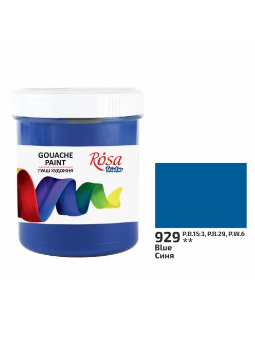 Rósa Gouache Studio színenként - 100 ml tégelyes - Kék - 929