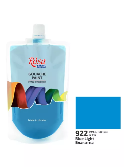 Rósa Gouache Studio színenként - 200 ml Utántöltő - Világoskék - 922