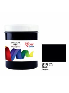   Rósa Gouache Studio színenként - 100 ml tégelyes - Fekete - 914