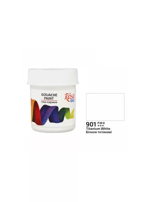 Rósa Gouache Studio színenként - 20 ml tégelyes - Titánfehér 901
