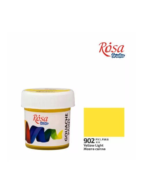 Rósa Gouache Studio színenként - 20 ml tégelyes - Világos sárga 902